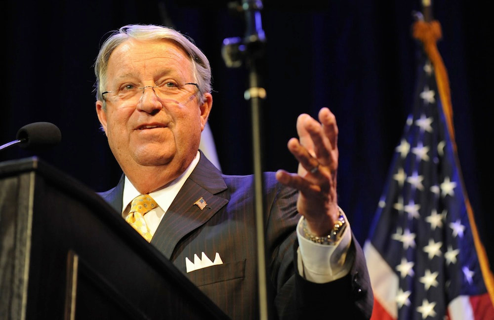Don Knabe In Front of the American Flag
